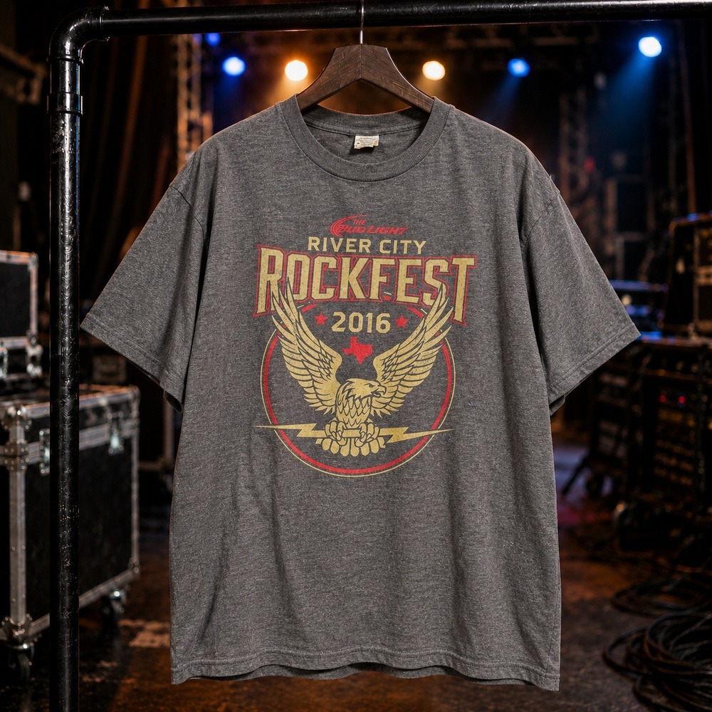 River City Rockfest 2016 Graphic T-Shirt Spectra USA Mens‎ XL Gray